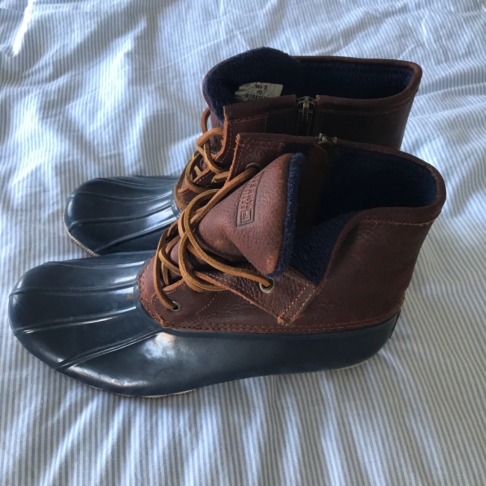 Navy Sperry Duck Boots